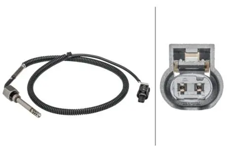 Датчик температури вихлопних газів (після DPF, 2PIN) MERCEDES C (C204), C T-MODEL (S204), C (W204), CLS (C218), CLS (C219), CLS SHOOTING BRAKE (X218), E (A207), E (C207), E T-MODEL (S211) 01.05- HELLA 6PT 358 181-411