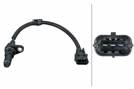 Датчик положення колінчастого вала HYUNDAI I20 II, I30, I40 I, I40 I CW, IX20, IX35, TUCSON, VELOSTER, KIA CARENS IV, CEED, PRO CEED, RIO III, SOUL I, SOUL II, SPORTAGE III 1.4-2.0 06.10- HELLA 6PU358381031