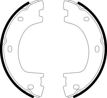 Тормозные колодки ручного тормоза HELLA 8DA355050071