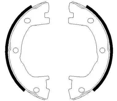Тормозные колодки ручного тормоза HELLA 8DA355050501