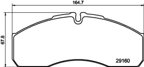 Гальмівні колодки, дискове гальмо (набір) HELLA 8DB355005401