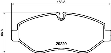 Гальмівні колодки, дискове гальмо (набір) HELLA 8DB355005511