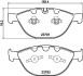 Тормозные колодки перед. BMW 5(E60)/7(E65) 04-10 (ATE) (193,2x79,2x20,8) HELLA 8DB355006-551 (фото 1)