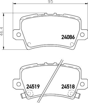 Гальмівні колодки зад. Honda Civic 05- (TRW) HELLA 8DB355006-751