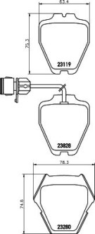 Тормозные колодки, дисковый тормоз.) HELLA 8DB355008791