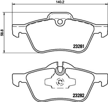 Гальмівні колодки, дискове гальмо (набір) HELLA 8DB355009171