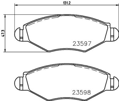 Тормозные колодки, дисковый тормоз.) HELLA 8DB355009411