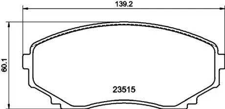 Тормозные колодки, дисковый тормоз.) HELLA 8DB355009641