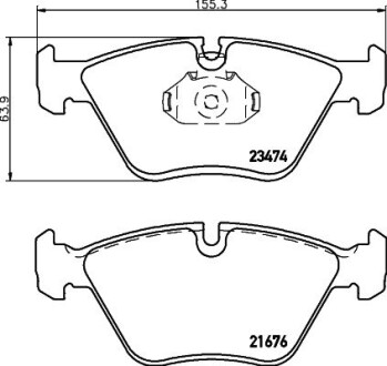 Гальмівні колодки, дискове гальмо (набір) HELLA 8DB355009651