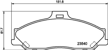 Тормозные колодки, дисковый тормоз.) HELLA 8DB355009751