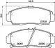 Гальмівні колодки, дискове гальмо (набір) HELLA 8DB355009771 (фото 4)