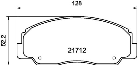 Гальмівні колодки, дискове гальмо (набір) HELLA 8DB355009781