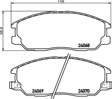 Тормозные колодки, дисковый тормоз.) HELLA 8DB355010451