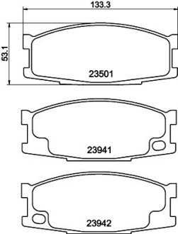 Тормозные колодки, дисковый тормоз.) HELLA 8DB355010561