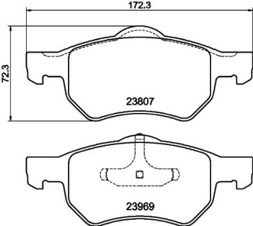 Тормозные колодки, дисковый тормоз.) HELLA 8DB355010641 (фото 1)