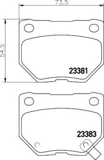 Тормозные колодки, дисковый тормоз.) HELLA 8DB355011601 (фото 1)