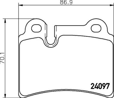 Тормозные колодки, дисковый тормоз.) HELLA 8DB355011861 (фото 1)