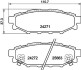 Тормозные колодки зад. Subaru Forester/Legacy IV 03- HELLA 8DB355012-261 (фото 1)