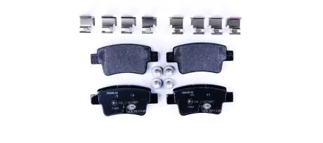 Гальмівні колодки, дискове гальмо (набір) HELLA 8DB355012391
