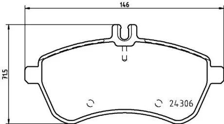 Гальмівні колодки перед. MB W204 07-14 (TRW) HELLA 8DB355012-601