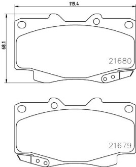 Тормозные колодки, дисковый тормоз.) HELLA 8DB355013481