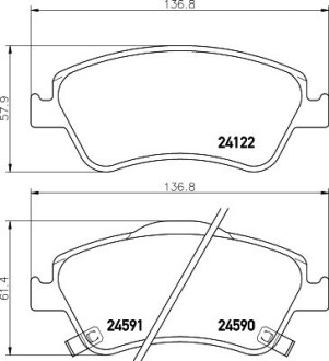 Тормозные колодки, дисковый тормоз.) HELLA 8DB355013561