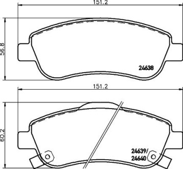 Тормозные колодки, дисковый тормоз.) HELLA 8DB355013611