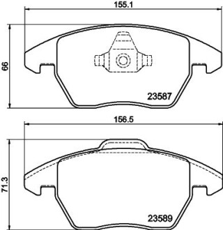 Тормозные колодки, дисковый тормоз.) HELLA 8DB355014511