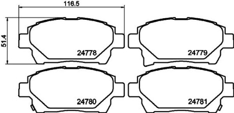 Тормозные колодки, дисковый тормоз.) HELLA 8DB355014601