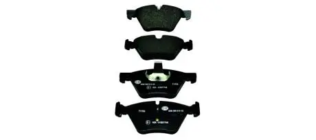 Гальмівні колодки перед.BMW 3(E90)/1(E81) 04-13 (ATE) (154,8x63,6x20) HELLA 8DB355015-031
