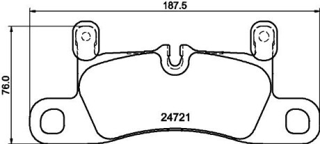 Гальмівні колодки, дискове гальмо (набір) HELLA 8DB355015121