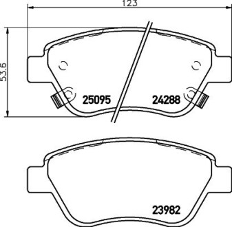 Тормозные колодки, дисковый тормоз.) HELLA 8DB355015441 (фото 1)