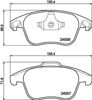 Тормозные колодки, дисковый тормоз.) HELLA 8DB355015561