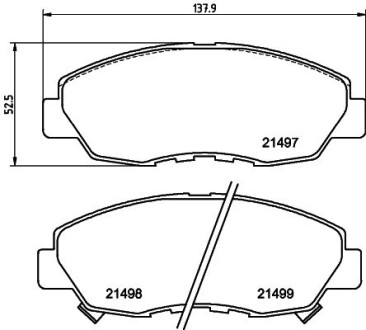 Гальмівні колодки, дискове гальмо (набір) HELLA 8DB355016511