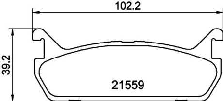 Тормозные колодки, дисковый тормоз.) HELLA 8DB355016601