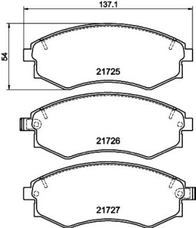 Тормозные колодки, дисковый тормоз.) HELLA 8DB355016691