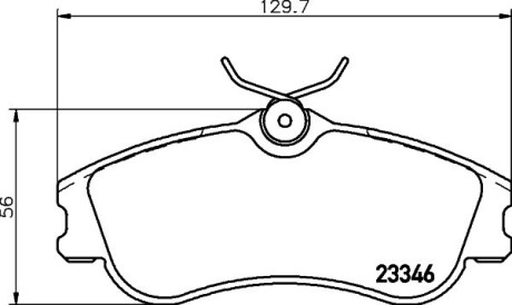 Тормозные колодки, дисковый тормоз.) HELLA 8DB355018541