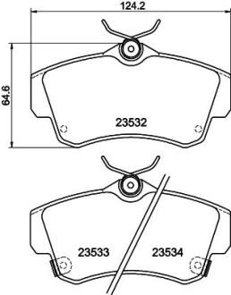 Тормозные колодки, дисковый тормоз.) HELLA 8DB355018651