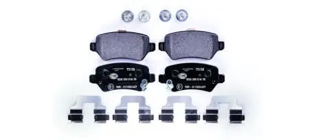 Колодки гальмівні дискові комплект; задн. HELLA 8DB355018781