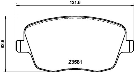 Тормозные колодки, дисковый тормоз.) HELLA 8DB355018801