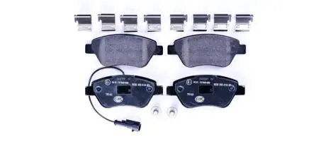 Гальмівні колодки, дискове гальмо (набір) HELLA 8DB355018821