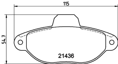 Гальмівні колодки, дискове гальмо (набір) HELLA 8DB355019161