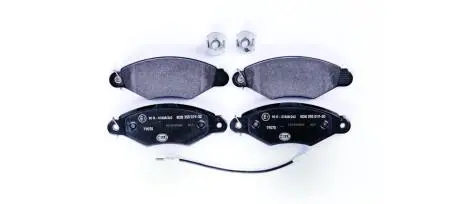 Гальмівні колодки, дискове гальмо (набір) HELLA 8DB355019301