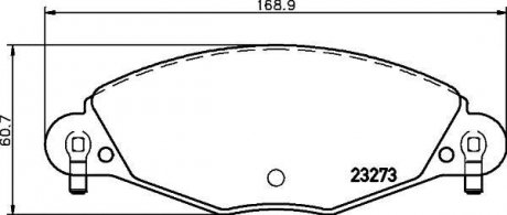 Тормозные колодки, дисковый тормоз.) HELLA 8DB355019421