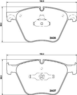 Гальмівні колодки дискові перед. BMW 5GT, 7 F01 09.09- HELLA 8DB 355 020-121