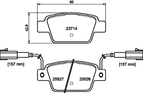 Дисковые тормозные колодки HELLA 8DB355020181