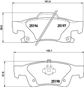 Тормозные колодки дисковые T2064 HELLA 8DB355020351 (фото 1)