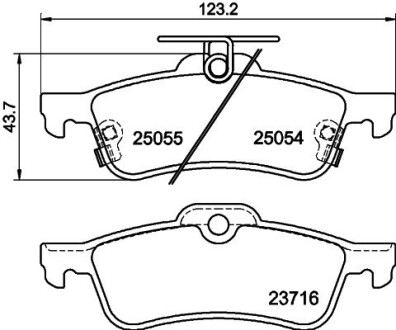 Гальмівні колодки (набір) HELLA 8DB355020501