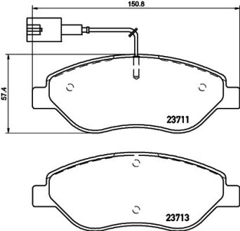 Тормозные колодки дисковые T2218 HELLA 8DB355020561 (фото 1)