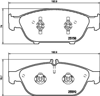 Гальмівні колодки (набір) HELLA 8DB355020681